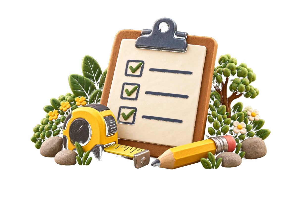 Clay-crafted project plan clipboard